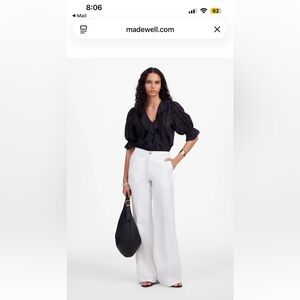 Madewell White Linen Pants